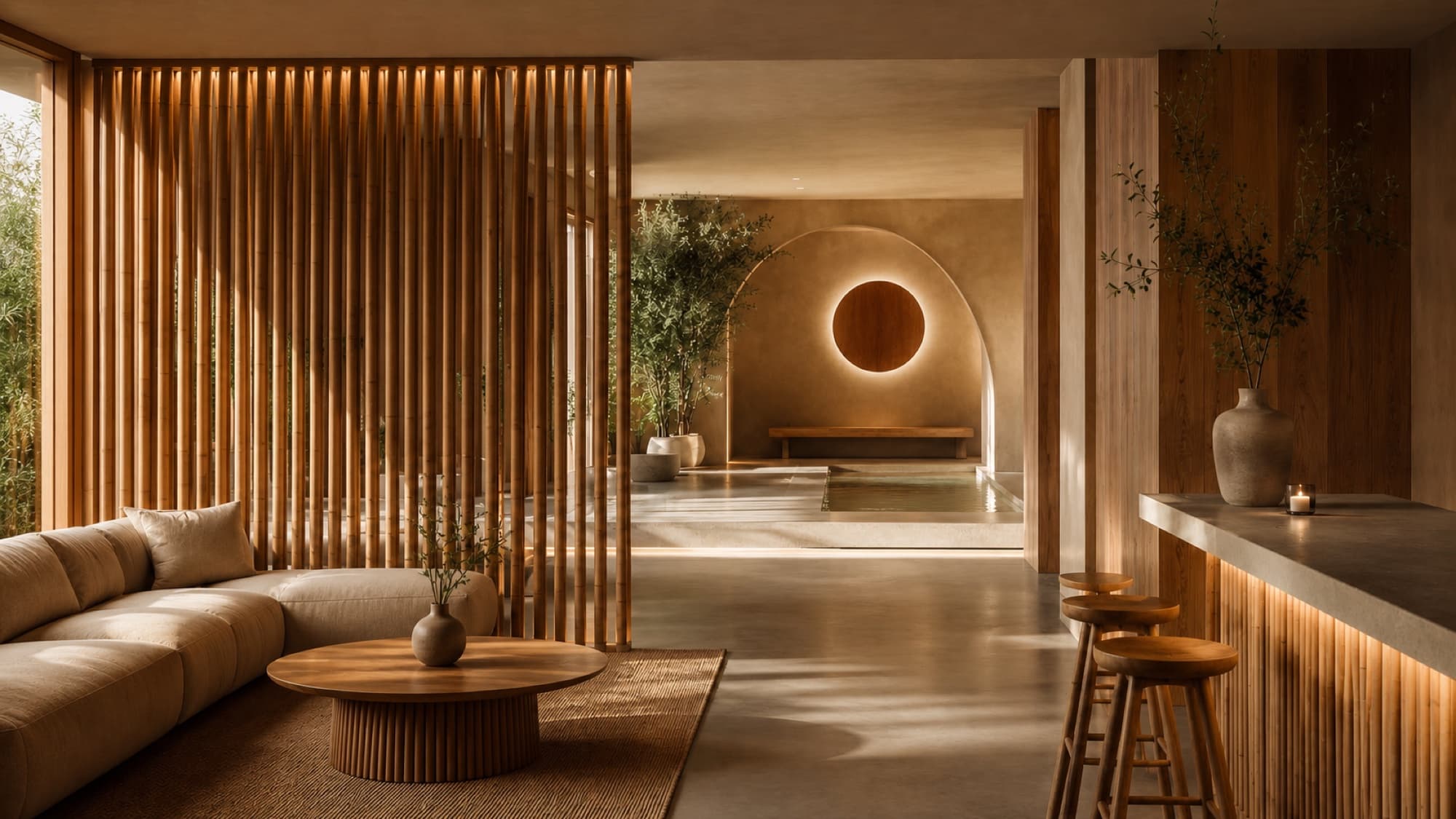 Aangeleverd interieurbeeld van de Bambu Club-lounge